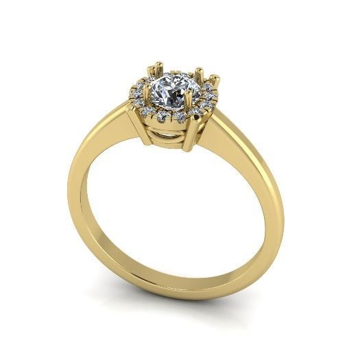 Engagement halo rings Model 3695 3D print model_1