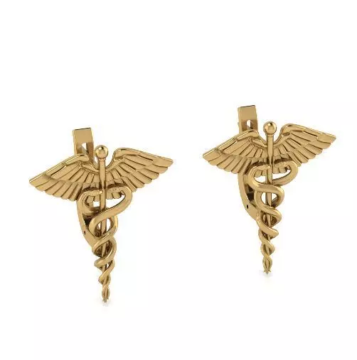 Earring caduceus Model 3690 3D print model_0