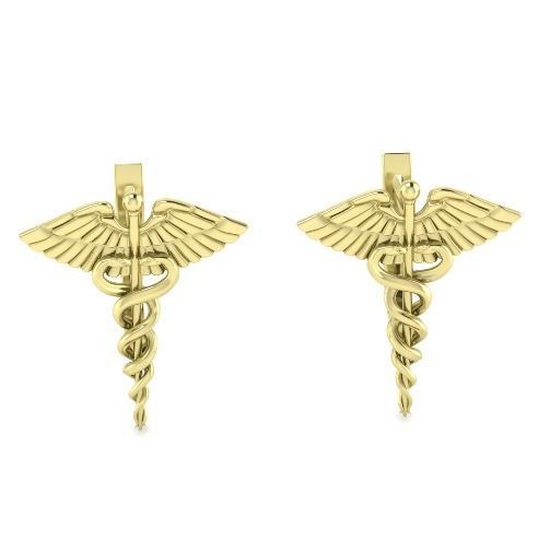 Earring caduceus Model 3690 3D print model_1