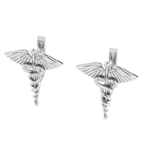 Earring caduceus Model 3690 3D print model_2