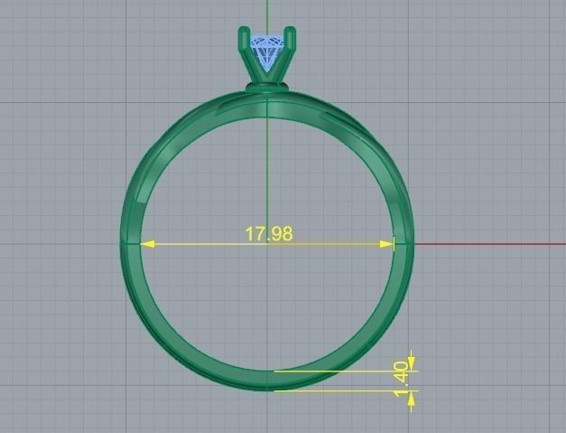 Engagement halo rings Model 3689 3D print model_6