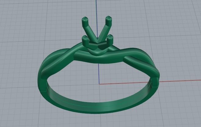 Engagement halo rings Model 3689 3D print model_2