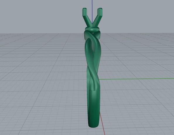 Engagement halo rings Model 3689 3D print model_5