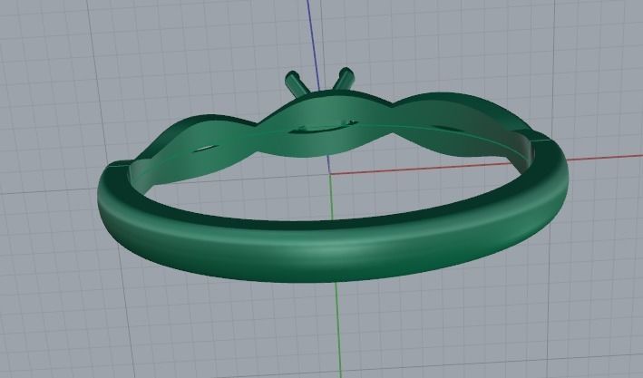 Engagement halo rings Model 3689 3D print model_4