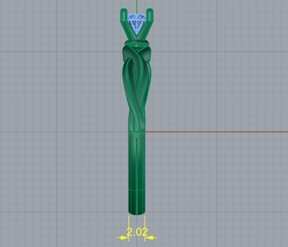 Engagement halo rings Model 3689 3D print model_7