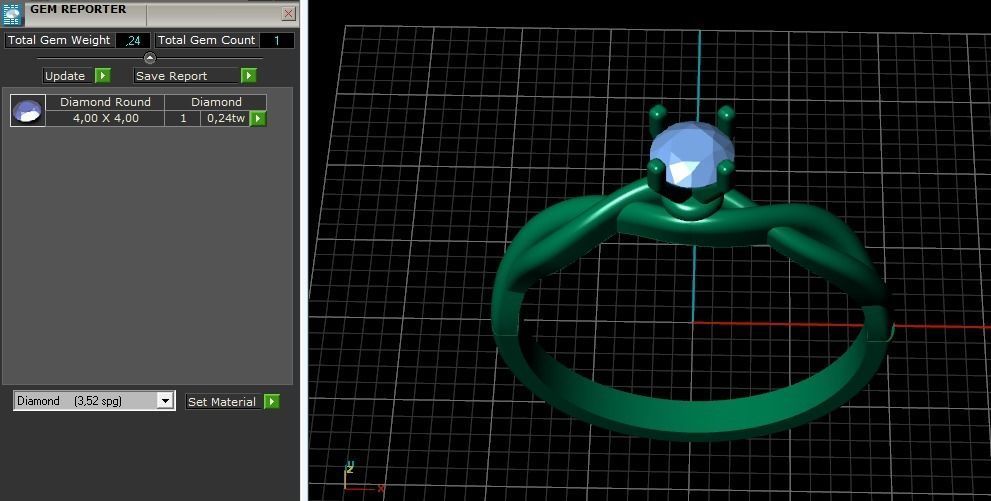 Engagement halo rings Model 3689 3D print model_9