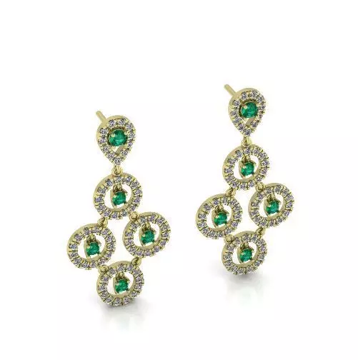 Earrings puset Model 3684 3D print model