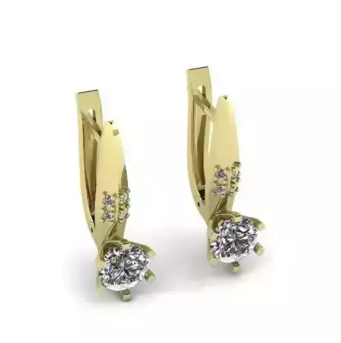 Earrings with English lock Model 3683