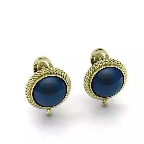 Earrings with English lock Model 3679