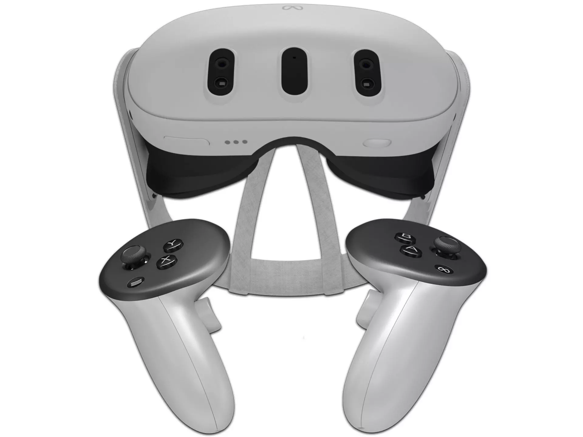 Meta Quest 3 with Controllers 3D model_0