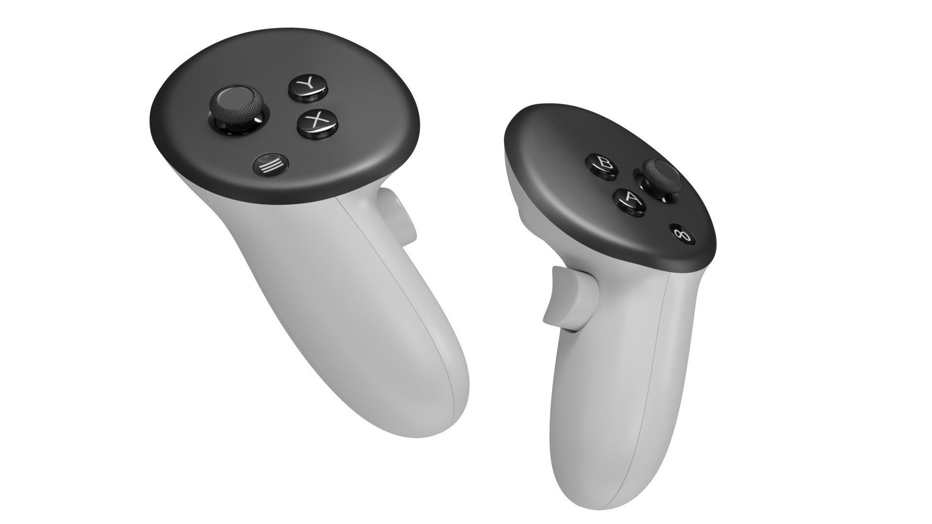 Meta Quest 3 with Controllers 3D model_35