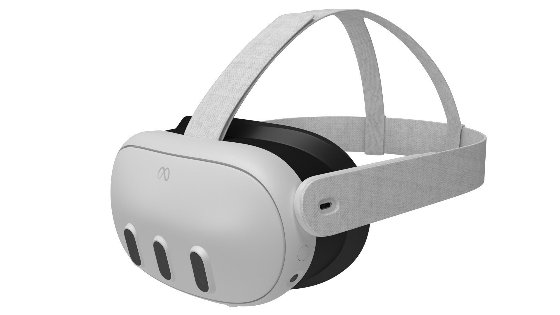 Meta Quest 3 with Controllers 3D model_1