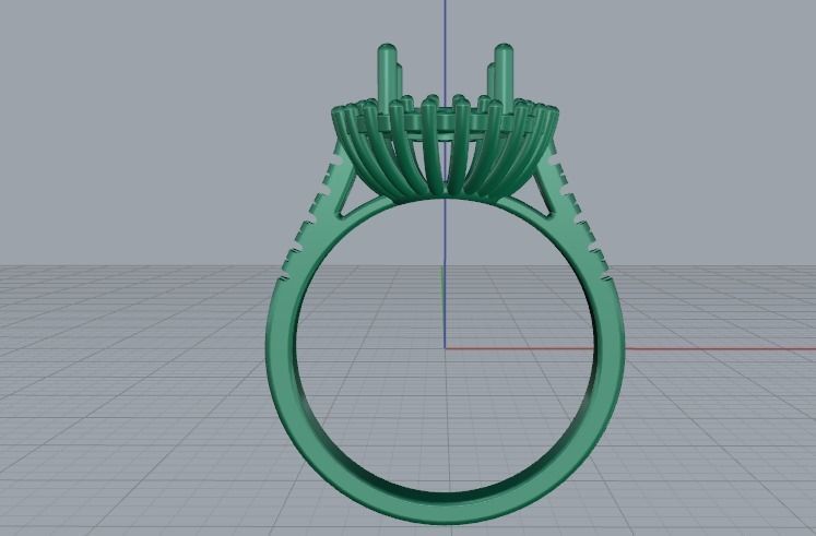 Engagement halo rings Model 3675 3D print model_3