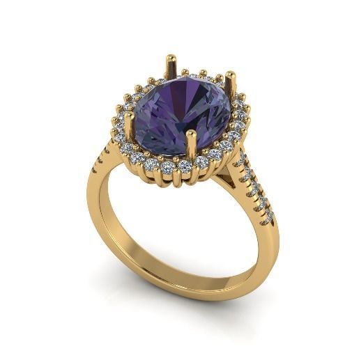 Engagement halo rings Model 3675 3D print model_1