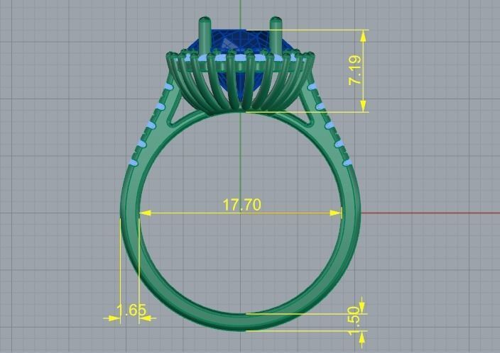 Engagement halo rings Model 3675 3D print model_6