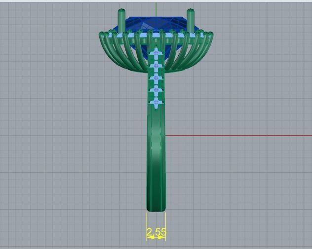 Engagement halo rings Model 3675 3D print model_7