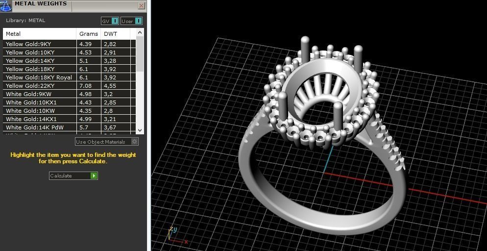 Engagement halo rings Model 3675 3D print model_9