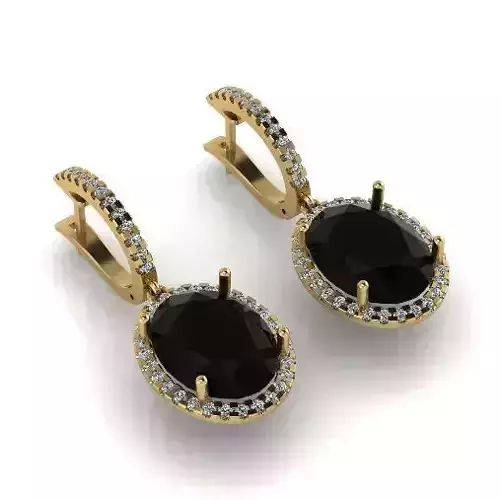 Earrings with English lock Model 3674