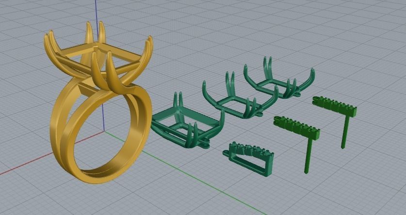 Set Earrings Pendant Ring Model 3669 3D print model_5