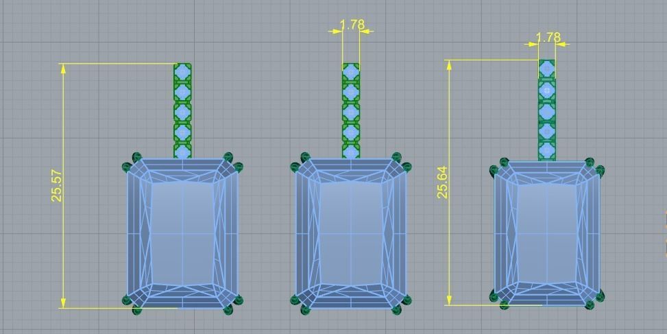 Set Earrings Pendant Ring Model 3669 3D print model_6