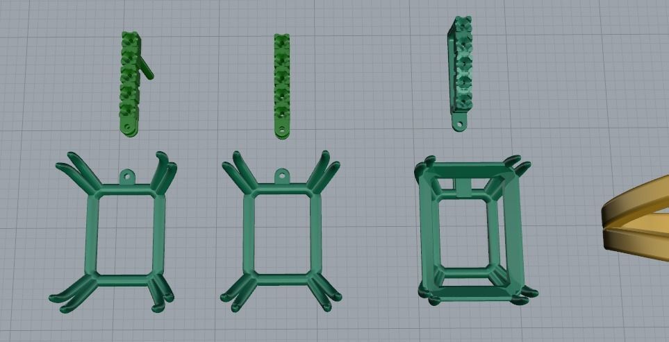 Set Earrings Pendant Ring Model 3669 3D print model_2