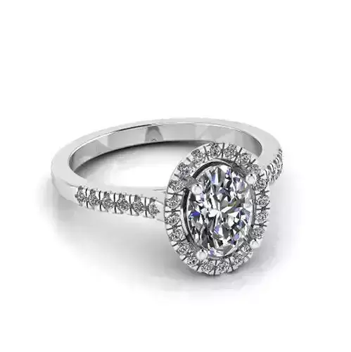 Engagement halo rings Model 3754