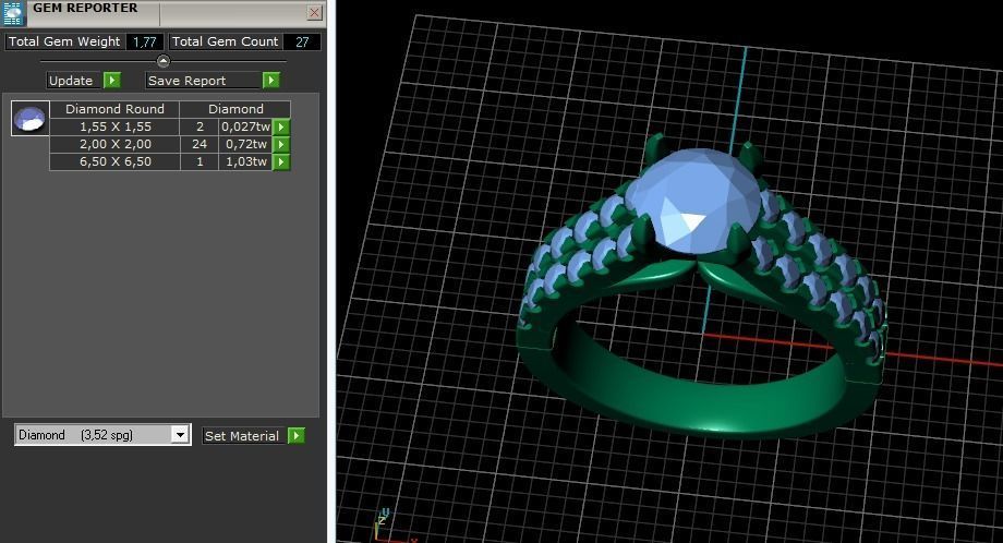 Engagement halo rings Model 3750 3D print model_8