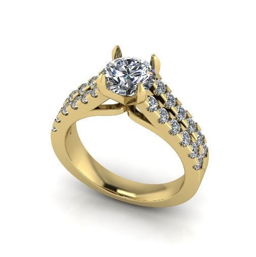 Engagement halo rings Model 3750 3D print model_1