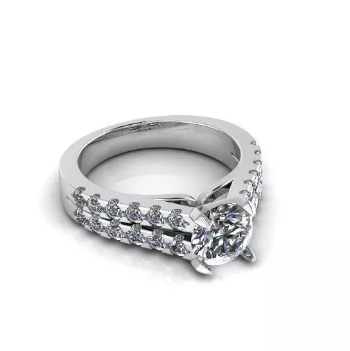 Engagement halo rings Model 3750 3D print model_0