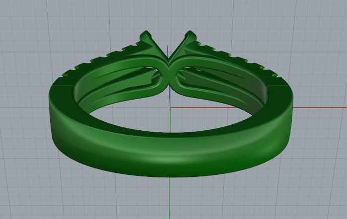Engagement halo rings Model 3750 3D print model_4