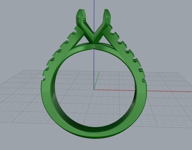 Engagement halo rings Model 3750 3D print model_3