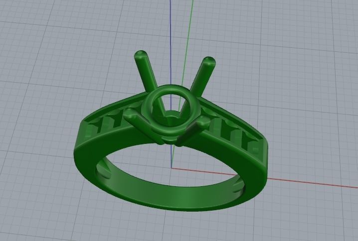 Engagement halo rings Model 3749 3D print model_3