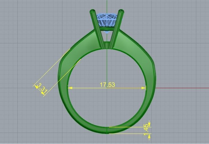 Engagement halo rings Model 3749 3D print model_6