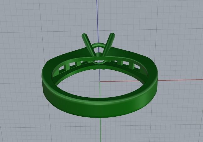 Engagement halo rings Model 3749 3D print model_2