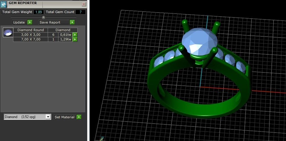Engagement halo rings Model 3749 3D print model_9