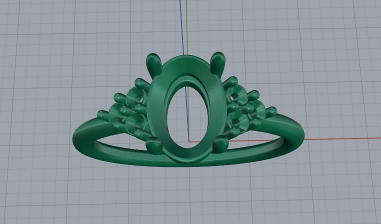 Engagement halo rings Model 3747 3D print model_3