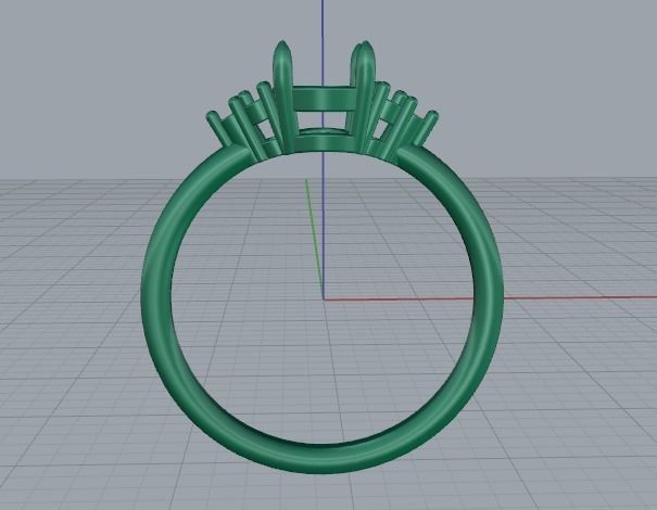 Engagement halo rings Model 3747 3D print model_2