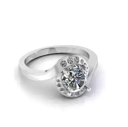 Engagement halo rings Model 3744