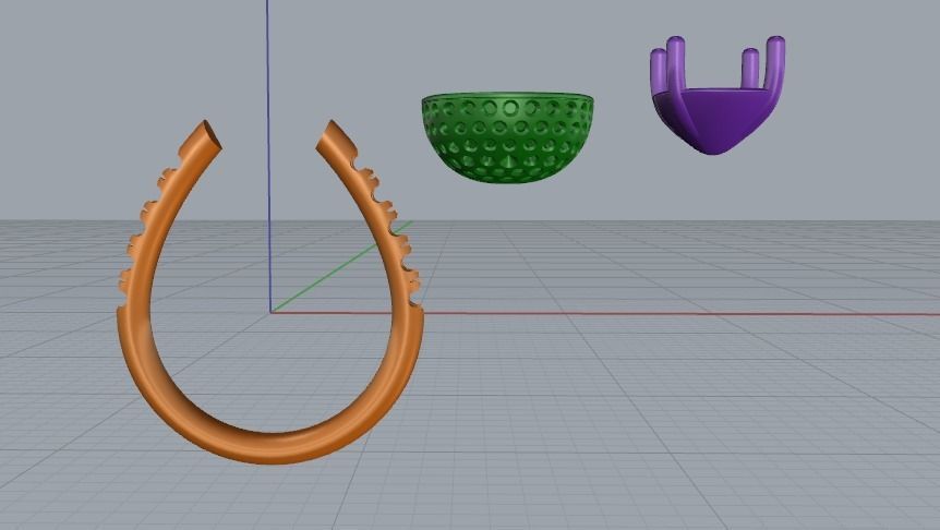 Engagement halo rings Model 3742 3D print model_3