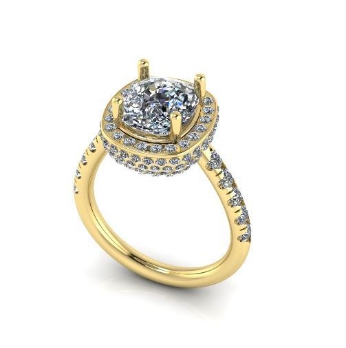 Engagement halo rings Model 3742 3D print model_1