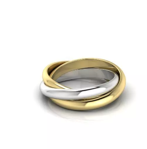 Triple wedding ring Model 3741 3D print model