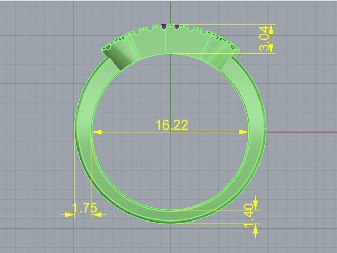 Ring messika Model 3733 3D print model_5