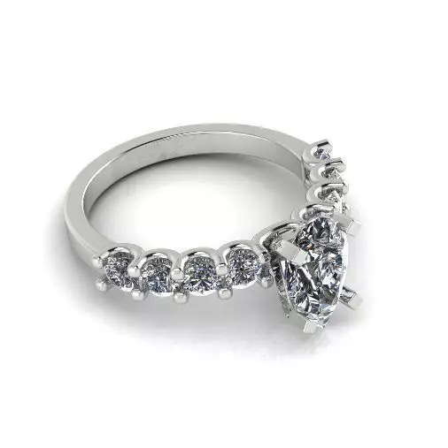 Engagement halo rings Model 3732 3D print model_0