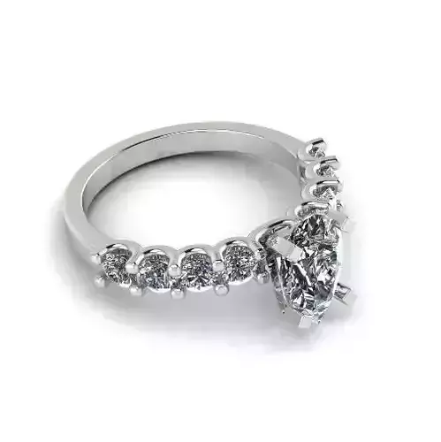 Engagement halo rings Model 3732 3D print model