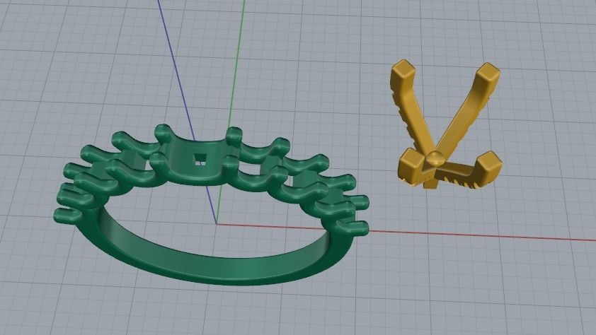 Engagement halo rings Model 3732 3D print model_2