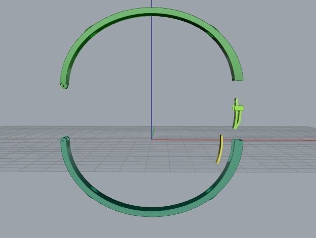 Bracelet bolt Model 3728 3D print model_3