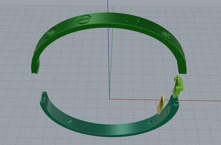 Bracelet bolt Model 3728 3D print model_2