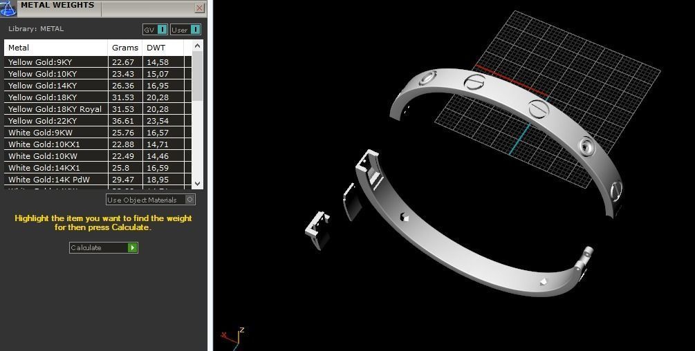 Bracelet bolt Model 3728 3D print model_9