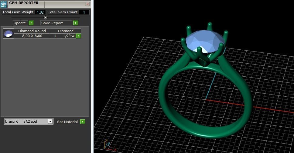 Engagement halo rings Model 3721 3D print model_9