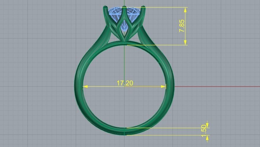 Engagement halo rings Model 3721 3D print model_6